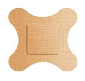 Bandages Adhesive Strip American® White Cross 2-7/8 X 3 Inch Fabric 4-Wing Tan Sterile Covfelet Type (50/BX 12BX/CS) by Dukal Corporation  ID SV3ER